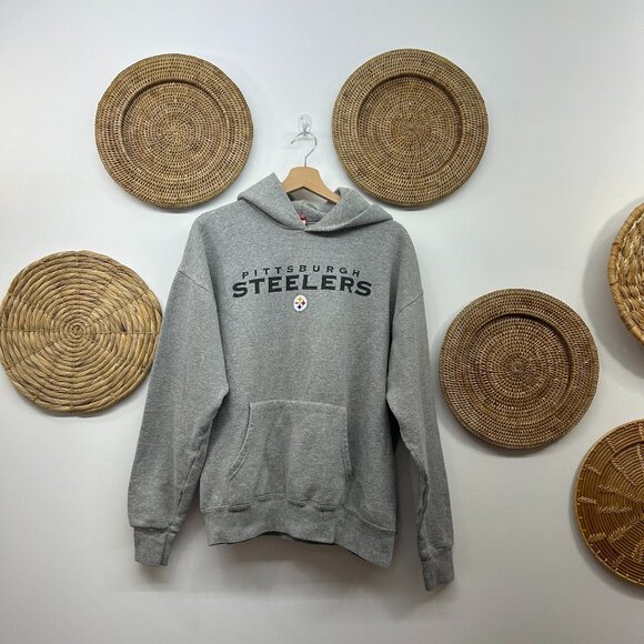 NFL Other - NFL Pittsburgh Steelers Football Gray Hooded Sweatshirt Hoodie Mens Large